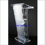 Dime Acrylics - Acrylic Designer Podium Model #117 | Frosted Front | Transparent Body | 10mm Thickness