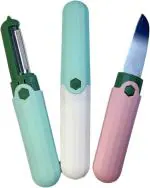 KRIJAM Portable Folding Scraper Daily Knife Scissors Apple Peeler Portable Apple Peeler