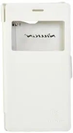 Nillkin White Leather, Polycarbonate Phone Case For Sony Xperia M2