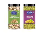 Aldeira Dry Fruits Combo Pack: Pistachios & Raisins Mix, (500g x 2) Combo Pack of 2 | Fresh & Healthy