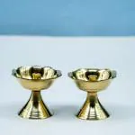 pujaNpujari Brass Diya Oil Lamp for Home Temple