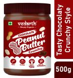 Chocolate Peanut Butter (Crunchy) | Made with Roasted Peanuts | Cocoa Powder | Gluten Free | High Protein | Cholesterol Free | Non GMO | Ready to Eat