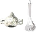 Urban Buy Aluminium Modak And Big Masher Kitchen Tool Set 2 Pc