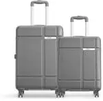 Safari Route 8 Wheels Set of 2, 55 and 65 Cms Small and Medium Trolley Bags Hard Case Polycarbonate 360 Degree Wheeling System Luggage, Trolley Bags for Travel, Suitcase for Travel, Black