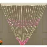 GOYCORS Pink Heart Polyvinyl Chloride Door Curtain (7 x 4 ft)