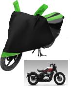 Mockhe Bike Cover for Jawa 42 Bobber , Dustproof UV Protection water resistant Custom Fit Cover-(Black-Green )