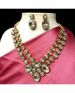 Jn Handicraft Alloy Copper-Plated Gold Jewel Set For Women And Girls