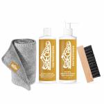 Herbal Home Shoe Care Dispensor Pump Gel Solution 100 ml And Shoe Polish With Moisturizer Cream 100ml,Brush,Microfiber Cloth Shoe Cleaning Kit, Shoe Cleaner Kit For Sneaker, Sports Shoe Cleaner