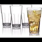 KHATU SHYAM TRADERS 400 ML Water Glass Tumbler Highball Glasses Clear Iced Tea and Glasses for Drinking Cocktail, Juice, Milkshake, Coke, Soda, Dishwasher Safe Pack (4)