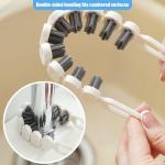 DG PRIME COLLECTION Flexible Gap Cleaning Brush, Crevice Cleaning Brush, Hard-Bristled Bendable Brush for Bathroom Kitchen Faucets, Corners (Multi Color) (PACK OF 1)