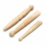 WITSOUL Foot Leg Reflexology Wooden Solar Powered Needle Massage Stick For Relaxation And comfort - 3 Pieces
