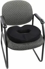 Fazista Donut Pillow Butt Cushion Home Office, Car Seat Pain Relief for Hemorrhoid/Piles Back / Lumbar Support (Black)