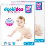 Doobidoo Baby Pants - Medium Size Diapers (112 Count) - All Round Softness with Bubble soft topsheet and anti leak side cuffs (7-12 kgs)