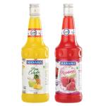 Manama Pinacolada Syrup and Raspberry Syrup | 750ML Each | Mixer for Mocktails, Cocktails, Drinks, Juices, Beverages | Pack of 2