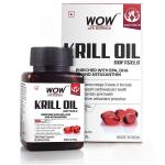 WOW Life Science Krill Oil Softgels - Enriched with EPA, DHA & Astaxanthin - 500mg Krill Oil - 30 Softgel Capsules