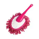 Kuber Industries Car Duster | Cleaning Duster with Handle | Dust Cleaning Brush | Kitchen Cleaning Brush | Car Dashboard Brush | Dry-Wet Cleaning Brush | Small | Pink