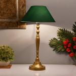 Homesake Imperial gold brushed lamp with green shade