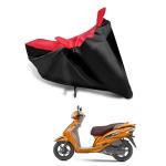 AASHTIK MART New TVS Wego Universal Motorcycle Bike/Scooty Two Wheeler Safety Full Body Cover TVS Wego Red Black Colour KK-557