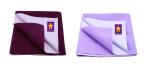 naughty baby Fleece Baby Bed Protecting Mat Combo (Rani Pink, Purple, Medium)