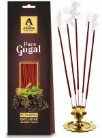 The Aroma Factory Agarbatti for Pooja, Gugal Incense Sticks, Charcoal Free & Low Smoke Agarbatti with Essential Oils & Natural Fragrance, 30 Sticks X 1 Packet