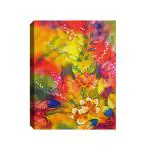 SHASWAT ART Beautiful Batik Sutera Patterns in Canvas Painting for Living Room, Bed Room, Office, Hotels (46cm x 61cm)