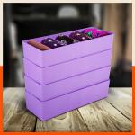 Bathla Stomo DORI Multipurpose Stackable Drawer/Wardrobe Organiser Rack for Home | Lavender - Set of 4