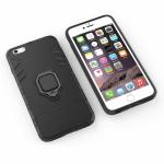 TRIFTY iPhone 8 Black Plastic Hybrid Heavy Duty Armor Shockproof Bumper Rugged Protective Phone Defender Kickstand Case Cover