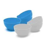 Jaycee Microwave Safe And BPA Free Blue And White Plastic Bowl - 300 Ml (Pack Of 6)