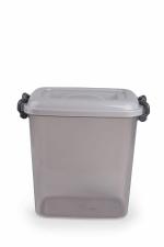 Nayasa Plastic Storage Containers, 1 Piece, Storage Jar | Kitchen Organiser | BPA Free | Stackable | Modular | Nestable (13.5ltr Grey)