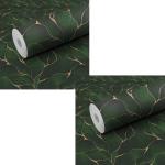 WallWear - Pack of 2 Wallpapers | Buy 1 Get 2 | Wallpaper for Wall Sticker for Kitchen Wallpaper for Drawing Room and | Wallpaper for Bedroom Self Adhesive Floral Wallpapers (Hari Kayi)