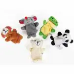 JAPSI Animal Finger Puppet for Kids | Hand Puppet Soft Toys for Kids | Soft Toy Assortment for Kids | Perfect for Imaginative Play and Early Learning | Different Animal Set of 5 Multicolor