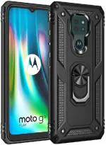 Wellchoice Back Cover for Motorola Moto G9,Moto G9 Play, Moto E7 Plus (Black, Grip Case)