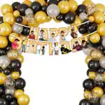 Festiko Set of 51 Pcs SRK Theme Happy Birthday Combo (Banner, Balloons), Birthday Decorations For Srk fan