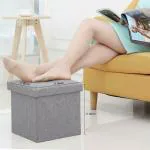 KARTUNBOX Foldable Grey Square Wooden Organizer Storage (30 X 30 X 30 Cm)