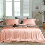 Linenwalas Fitted Bedsheet Super King Size With Elastic 400Tc Thread Count Softest Long Staple Cotton Silky Soft - King (78X78) - Peach