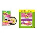 Scotch-Brite Gloves & Wipe Combo (Kitchen Gloves (L), Sponge Wipe (L)