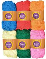 Simi Enterprise Multicolor Acrylic Hand Knitting Wool, Art Craft Soft Fingering Crochet Hook Yarn-Ub Art-Dce (Pack Of 6)