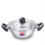 Prestige Silver Stainless Steel Platina Popular Kadai - 280 mm