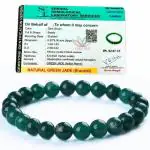 DVISHA Traders Certified Original Green Jade Bracelet With Lab Certificate to Attract Money Cash Flow and Wealth - Money Magnet Bracelet for Men and Women