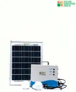 Solar Universe Home Lighting System Cum Kit With 3 Led Bulbs 12inch Table Fan