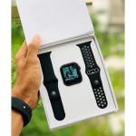 SFZ Smart Watch T55 Series with Bluetooth Calling, Extra Straps, Heart Rate Monitor, Fitness Tracker, Multiple Faces 50+, Full Touch Display (Pitch Black) for Men and Women & IP67