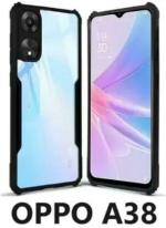 XOVO Back Cover for OPPO A38 (Transparent, Camera Bump Protector, Pack of 1)