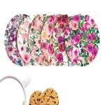 CLAWCRAFTS 6 Piece Wooden Coasters with Beautiful Design for Dining Table, Coaster for Home Decor, Coaster for Office Table, Coaster Gift Set