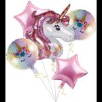 SV Traders 1st Birthday Decoration For Girls/Unicorn Theme/Rainbow Theme Combo Of 8 Pcs