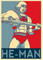 RAINFIRE CREATION Masters of The Universe Propaganda He-Man Poster 300 GSM 12x18 Unframed RFCP-522 Paper Print (18 inch X 12 inch)