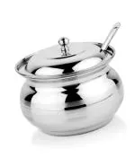 Mosaic Deluxe Stainless Steel Ghee Pot with Lid & Spoon 270 ml