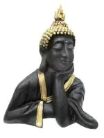 RHYTHM ENTERPRISE Large - Buddha Thai Statue Figurine - Poly Resin - Buddhism Tibet Tibetan - Home Decor (2938)