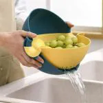 HENNY Multifunctional Washing Vegetables and Fruit Draining Basket Strainer, Fruit Basket for Dining Table,Drain Basket