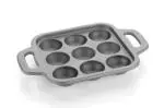 Cast Iron 9 Pits Pre-Seasoned Panniyarkal Pan/Appe/Ponganalu