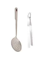 FIRST FRONT Stainless Steel Kitchen Tools Pony With Roti Chimta (Multicolour, Pack of 2) l Kitchen Tools l Essential Kitchen Tools l Tools l Kitchen l Utensils l Stainless Steel Tools l Steel Kitchen Tools l Metal Tools